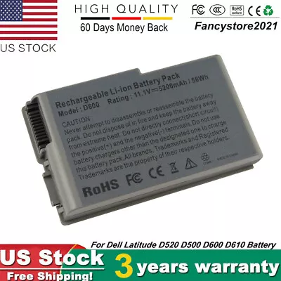 Laptop Battery For Dell Latitude D520 D500 D600 D610 D600m C1295 Precision M20 • $16.98