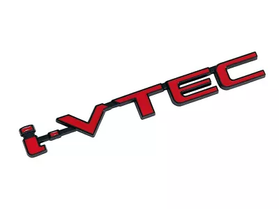 Red Black I-VTEC VTEC Emblem Badge JDM Civic Si Accord Honda Acura Nameplate • $9.95