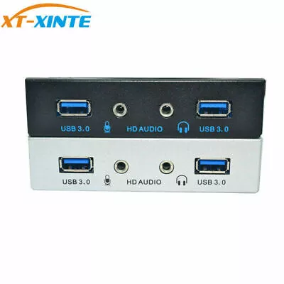 3.5 Floppy Bay 2 Ports USB3.0 PC Front Panel Bracket With Cable For Desktop • $10.74