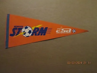 AISA Memphis Storm Vintage Defunct Circa 1986-87 Team Logo Soccer Pennant #2 • $75