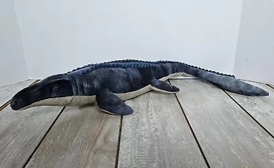 Jurassic World Live Tour MOSASAURUS DINOSAUR Plush 25  Rare Dark Blue Dinosaur • $24.97