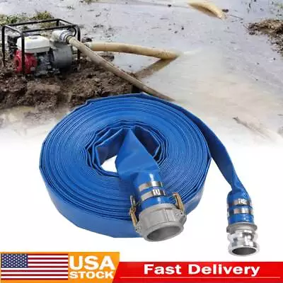 6 Bar PVC Lay Flat Discharge Hose 51mmx1.35mmx30m  Waste Backwash Drain Pump • $79.99