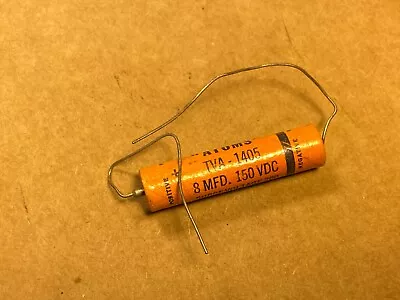 NOS Vintage Sprague Atom 8 Uf 150v Capacitor TVA-1405 Tube Amp Cap 1951 • $12