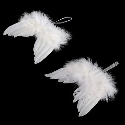 Newborn Baby Boy Girl White Angel Wings Photo Props Cute Photography Accessories • £2.79