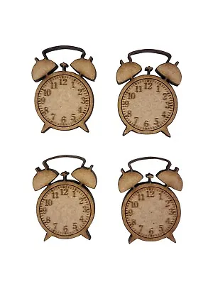 16x Alarm Clock 3cm Wood Craft Embelishments Laser Cut Shape MDF • £2.95