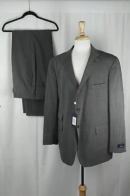 NWT David Chu Men's Brown Blend 2PC Suit Double Vent Blazer Jacket Sz 46R W41 • $279.99