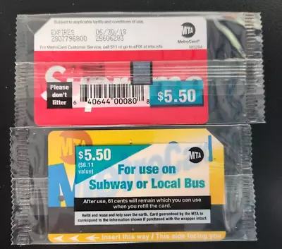 Factory Sealed!! Supreme MetroCard NYC Subway New York City Metrocard • $32.99