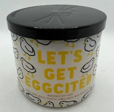 Bath & Body Works Let's Get Eggcited Marshmallow Fluff 3 Wick Candle 14.5 Oz  • $25.50
