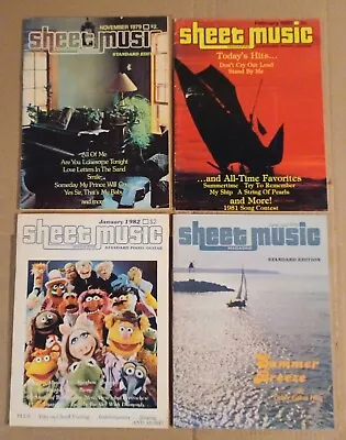 Sheet Music Magazines Lot Of 4 1978-1982 The Muppets Piano Guitar • $15