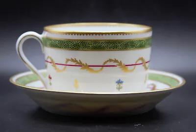 Vintage Haviland Vieux Paris Vert Tea Cup And Saucer Set • £57.01