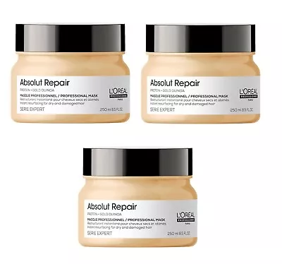 L'Oréal Professionnel Serie Expert Absolut Repair Mask 250ml Pack Of 3 • £50.80