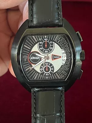 DOLCE & GABBANA “WHY NOT TODAY” MEN’S CHRONOGRAPH WATCH BLACK 46mm NICE! • $59.99