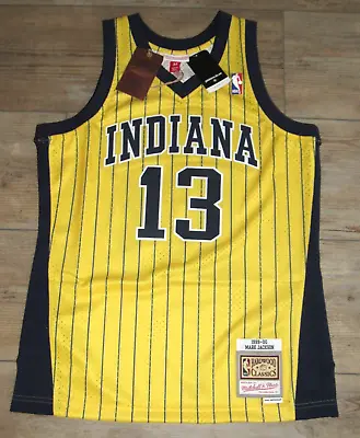 Mitchell & Ness Indiana Pacers Mark Jackson #13 Gold 1999-2000 Jersey Men Medium • $83.29