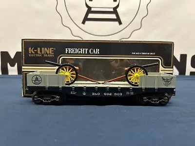 K-line Baltimore & Ohio Flat Car W/ Cannons K662803 • $34.99