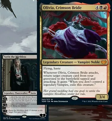 Olivia Crimson Bride VAMPIRES Custom Commander Deck Magic MTG Ready-to-Play Red • $179.99