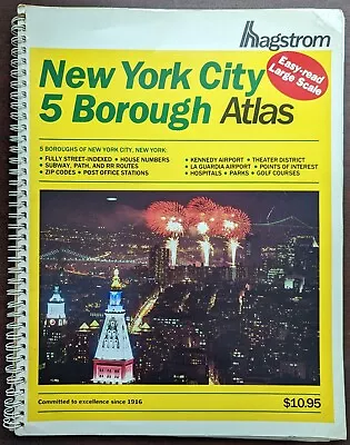 Hagstrom New York City 5 Borough NYC Atlas Easy-read Large Scale - Vintage 1997 • $34.99
