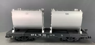 G Scale LGB 4086 White Pass & Yukon Flatcar W/Double Ore Containers G338/LZ • $69.98