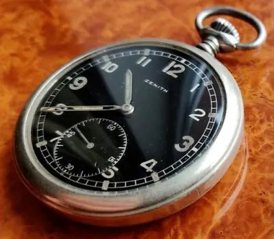 Military ZENITH DH WWII WW2 WEHRMACHT OFFICER POCKET WATCH • $399