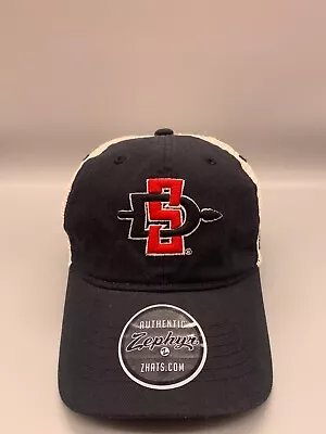 San Diego State Aztecs Hat Cap Snap Back Black White Zephyr NCAA Basketball • $15