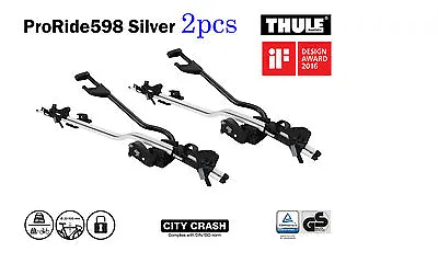  THULE ProRide598001X2 -Silver Roof Top Upright Bike Carrier-2pack • $9999