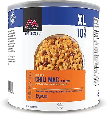 Mountain House Freeze Dried Chili Mac With Beef Emergency Survival Food #10 Can • $49.94