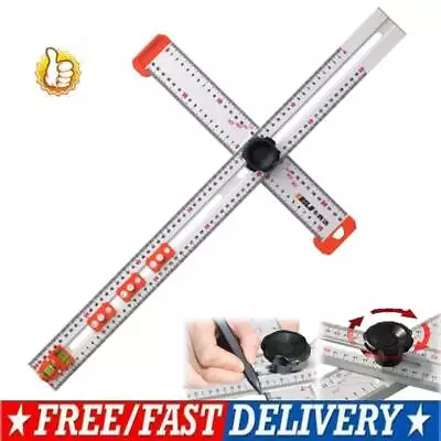 2in1 Drilling Positioning Ruler High Precision Angle Ruler Woodworking Tool • $32.69