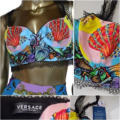 VERSACE Tresor De La Mer Starfish Pink Top Bra Corset Bustier 42 Authenticated  • $370