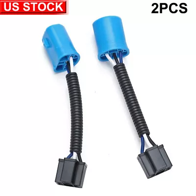 Pair 9007 To H4 9003 HB2 Headlight Connector Wiring Harness Adapter Sockets Plug • $7.99