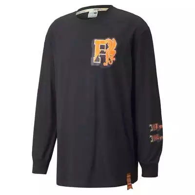 Puma We Are Legends Crew Neck Long Sleeve T-Shirt Mens Black Casual Tops 5347800 • $17.99