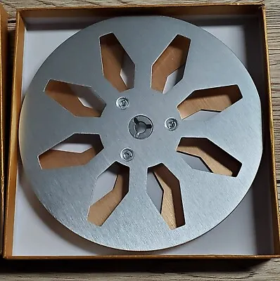 Reel To Reel Silver/gold Metal 7  Takeup Reel New 1/4  Tape Us Shipping! • $44.95