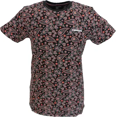 Lambretta Mens Black Paisley T-Shirt • £19.99