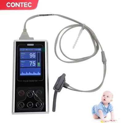CONTEC Infant Handheld Pulse Oximeter Fingertip Colour SpO2waterproofsoftware • £138