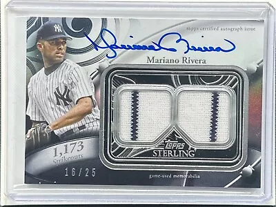 2024 Topps Sterling Mariano Rivera Sterling Strikes Game Used Jersey Auto #16/25 • $32