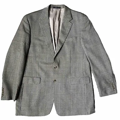 VTG Ralph Lauren Sports Coat Blazer Jacket Men’s Houndstooth Wool Brown 42L • $35.85