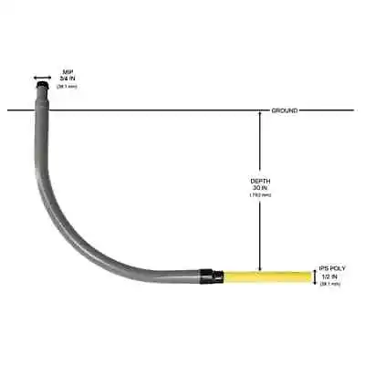 1/2 In. IPS Poly DR 9.3 To 3/4 In. MIP Underground Steel Meter Riser Bent New • $60.59