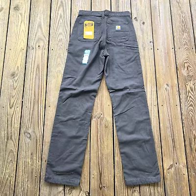 Carhartt Men's Rugged Flex Relaxed Fit Canvas Flannel-Lined Work Pants 30 X 34 • $39.99