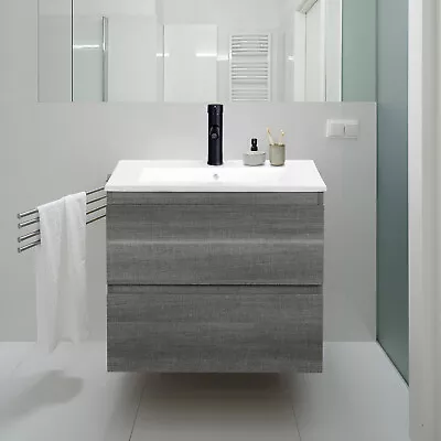 24  Wall Mounted Bathroom Vanity With Sink Floating Vanity With Integrated Sink • $295.88