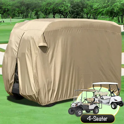 Golf Club Cart Cover Storage Cover 4 Seater Zipper Rear Elastic Hem & Air Vents • $43.99