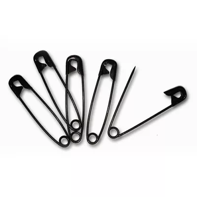 Black Safety Pins 2  (5-pack) • $2.42