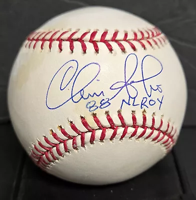 Chris Sabo Autographed Baseball Inscribed 88 NL ROY Spotted Toned Condition • $25