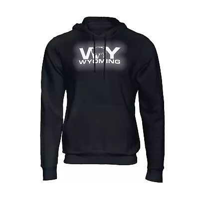 Wyoming WY Reflective Logo Black Pullover Hooded Hoodie  • $30.99