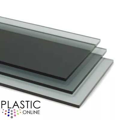 Light Grey Tint Perspex Acrylic Sheet Colour Plastic Panel Material Cut To Size • £0.99