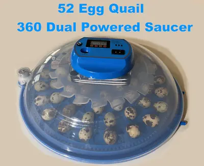Dual Powered-52 Quail/ Bird   Egg Incubator - 360 - LITTLE ROCK AR SELLER • $69.95
