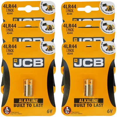 6 X JCB 4LR44 476A A544 PX28A 6V Alkaline Batteries • £6.99