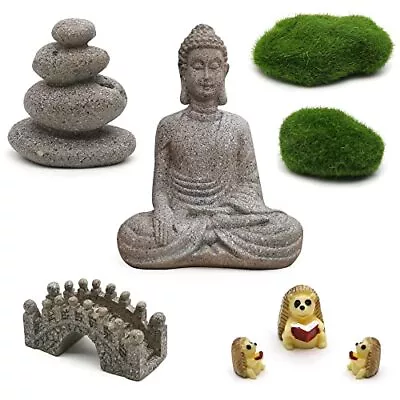 BangBangDa Meditation Zen Garden Accessories - Miniature Buddha Garden Kit Micro • £17.73