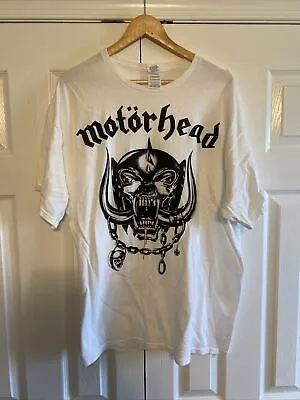 Delta Motorhead England Band Tee White Short Sleeve Shirt Size 2XL XXL Rock • $13.99