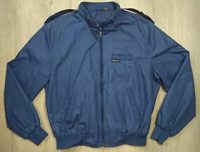 Vintage Members Only Jacket 1980s Mens Size 40 Bomber Full Zip Lightweight Blue • $25.97