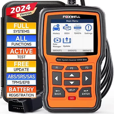  Bidirectional OBD2 Scanner All System ABS SRS SAS TPMS EPB Oil Reset Diagnosis • $129