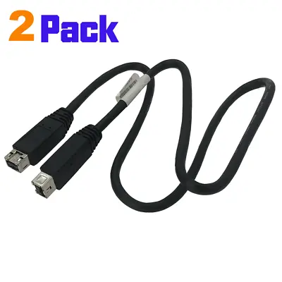 2 Pack IEEE1394B Data Cable 60cm 9 Pin To 9 Pin Firewire 800 9P-9P 9P To 9P Cord • $9.99