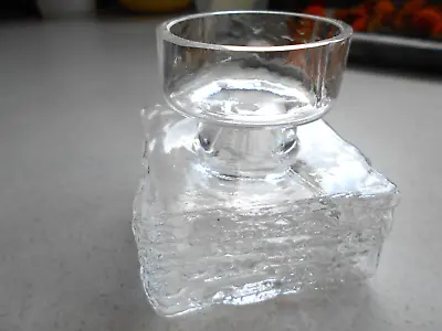 £5.99 • Buy Early Dartington Crystal  Clear Glass  Small Polar Candle Holder FT98